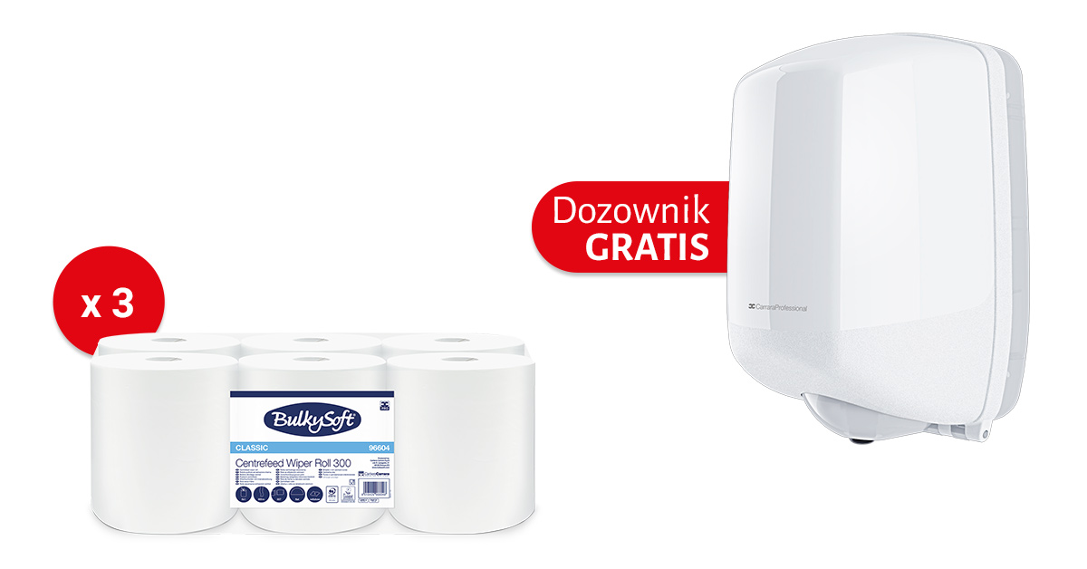 Zestaw promocyjny: ręczniki + dozownik GRATIS