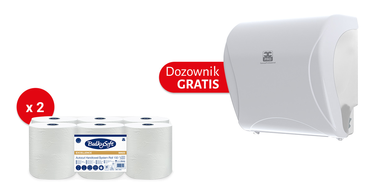 Zestaw: ręcznik papierowy + dozownik GRATIS